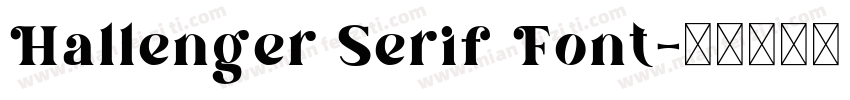 Hallenger Serif Font字体转换